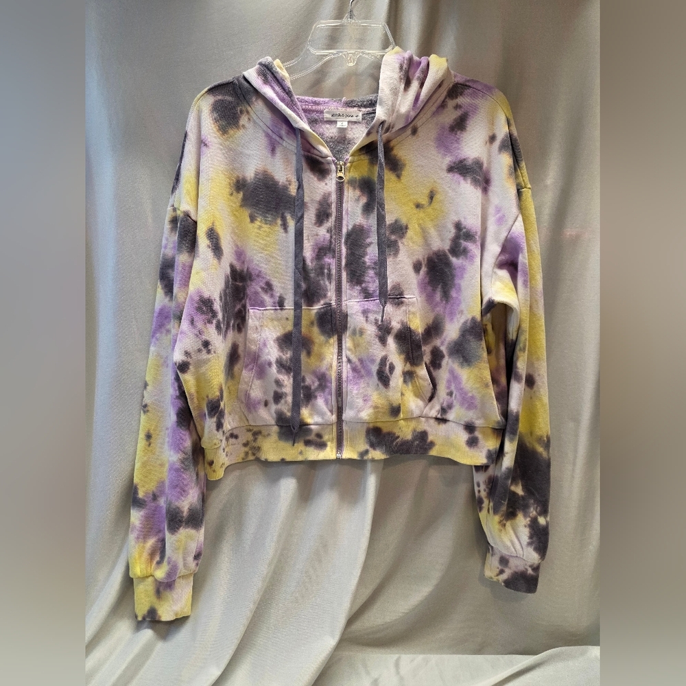 Tie-Dye Hoodie - Purple and Yellow